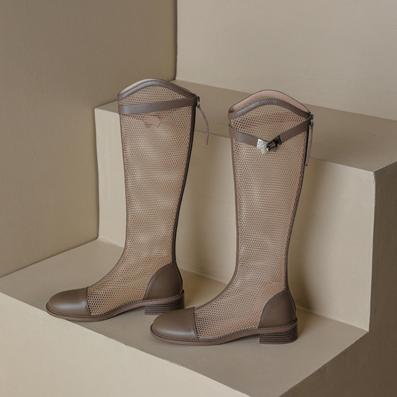 Female Summer Knee-high Mesh H - Knee High Boots Women review and price