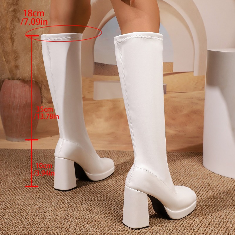 New Thick Soled Slim High-heel - Knee High Boots Women review and price