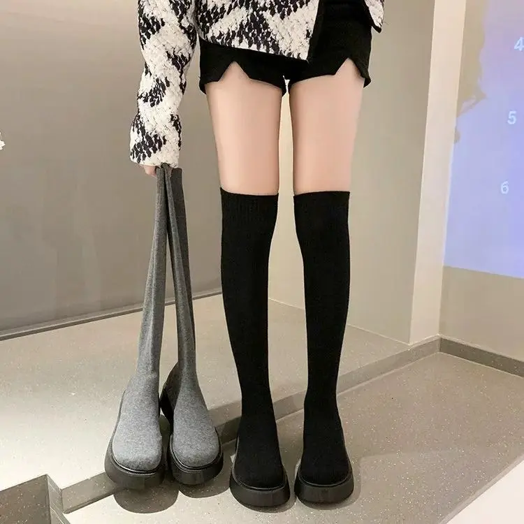Women's Thick Sole Knee-High E - Sock Boot Women review and price
