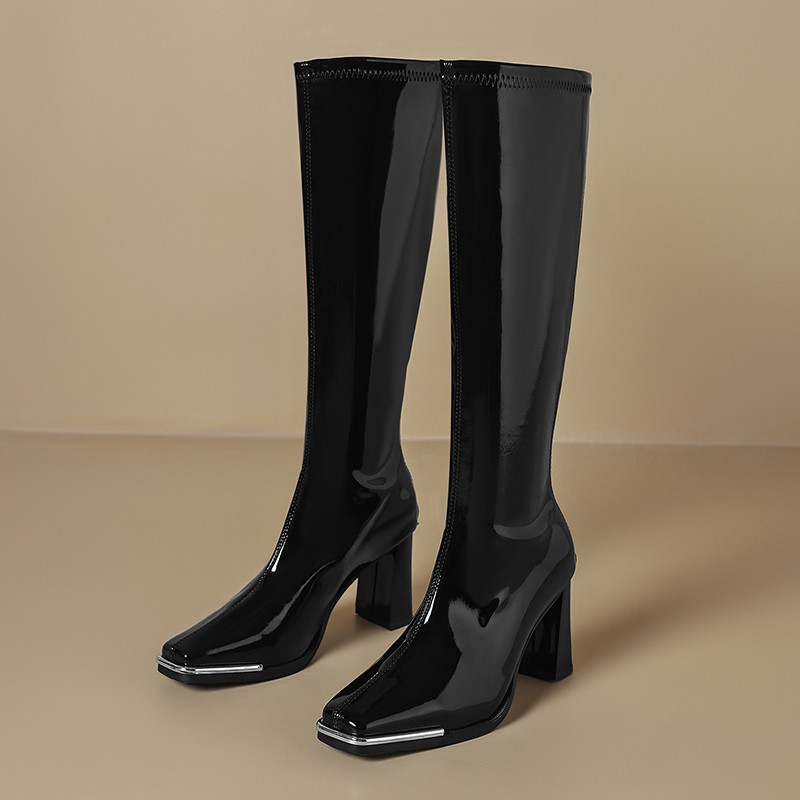 Knee High Boots Autumn New Squ - Knee High Boots Women review and price